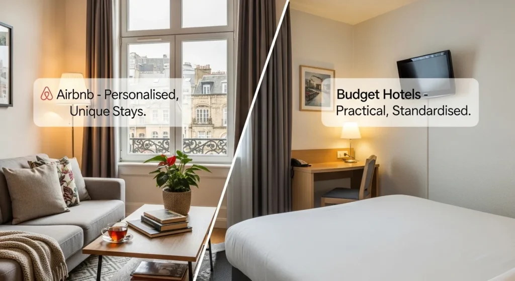 Compare Airbnb vs Budget Hotels for 1–2 Nights