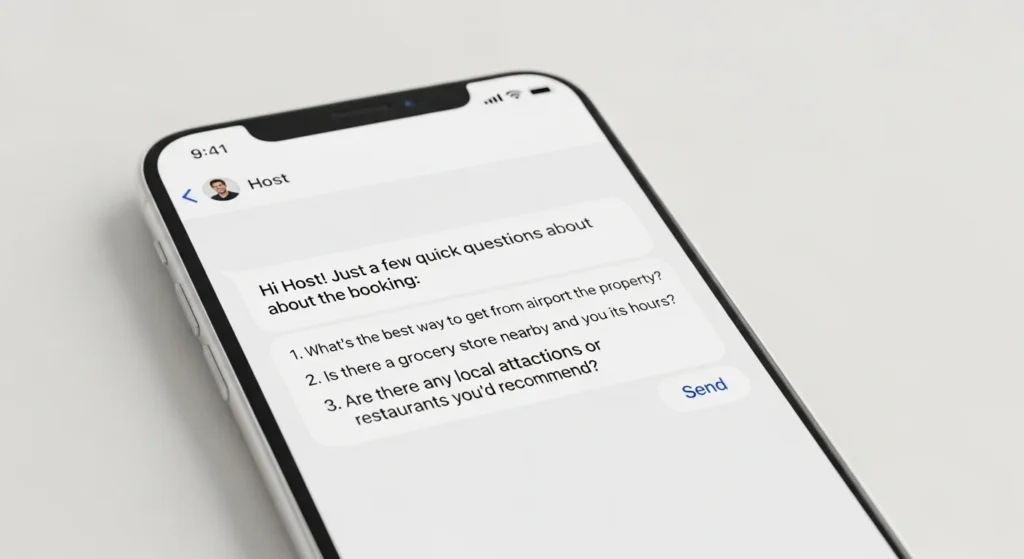 Message the Host with 3 Quick Questions