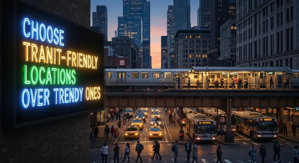 Choose Transit-Friendly Locations Over Trendy Ones
