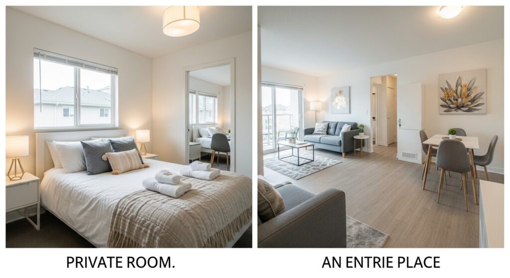Entire Place” vs “Private Room”