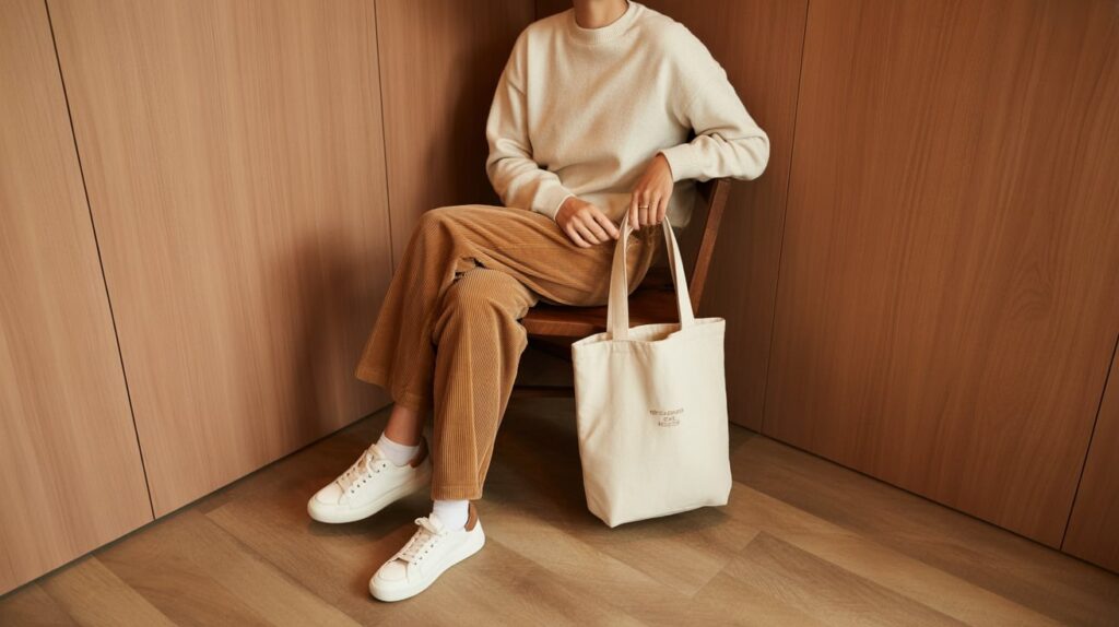 Soft Sweater + Corduroy Pants