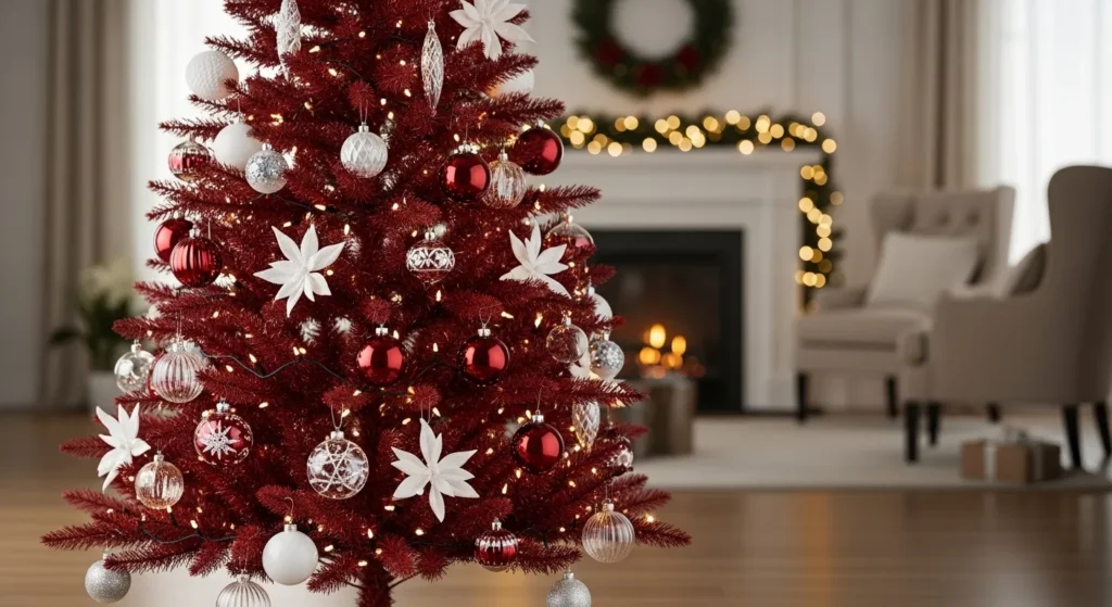 22 Red and White Christmas Tree 2026 Elegant