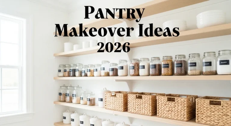 Image Description: Open shelving in a pantry allows for easy access and an open, airy feel. It can be paired with sleek baskets for organization and style.
