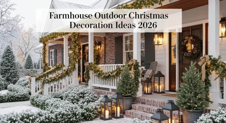 Outdoor Christmas Decoration Ideas 2026: Farmhouse Style