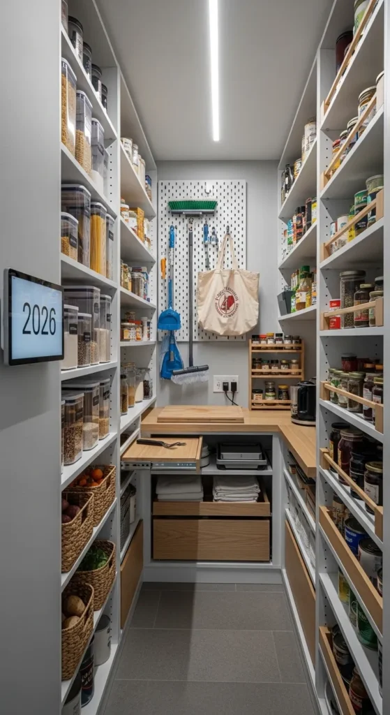 Narrow Walk-in Pantry Ideas