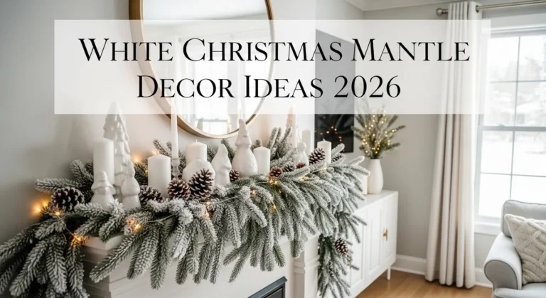 White Christmas Mantle Decor Ideas