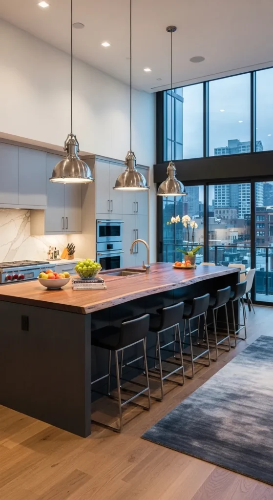 Open-Concept with a Bold Kitchen Island