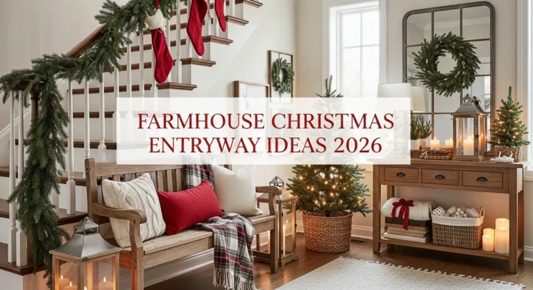 Farmhouse Christmas Entryway Ideas