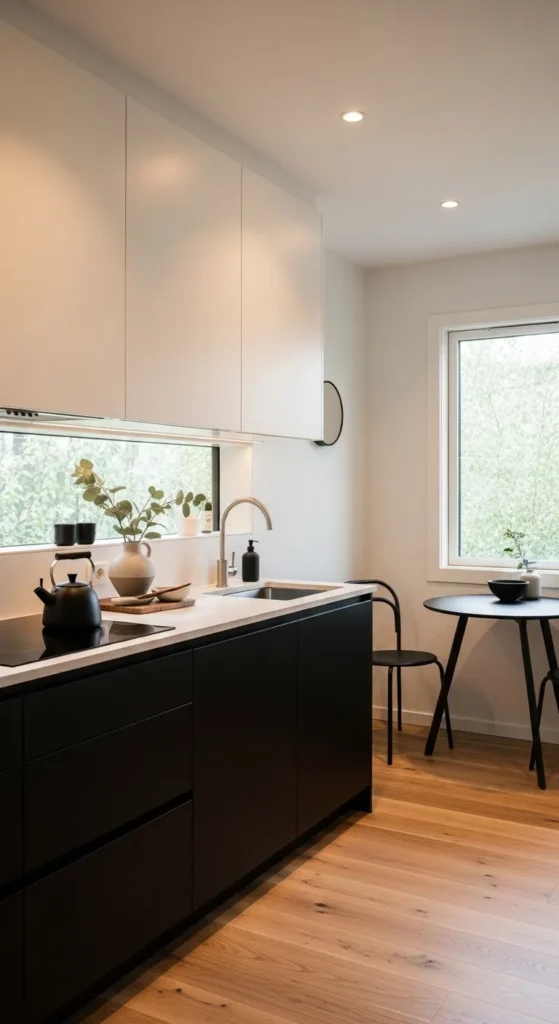 Black and White with Warm Accents