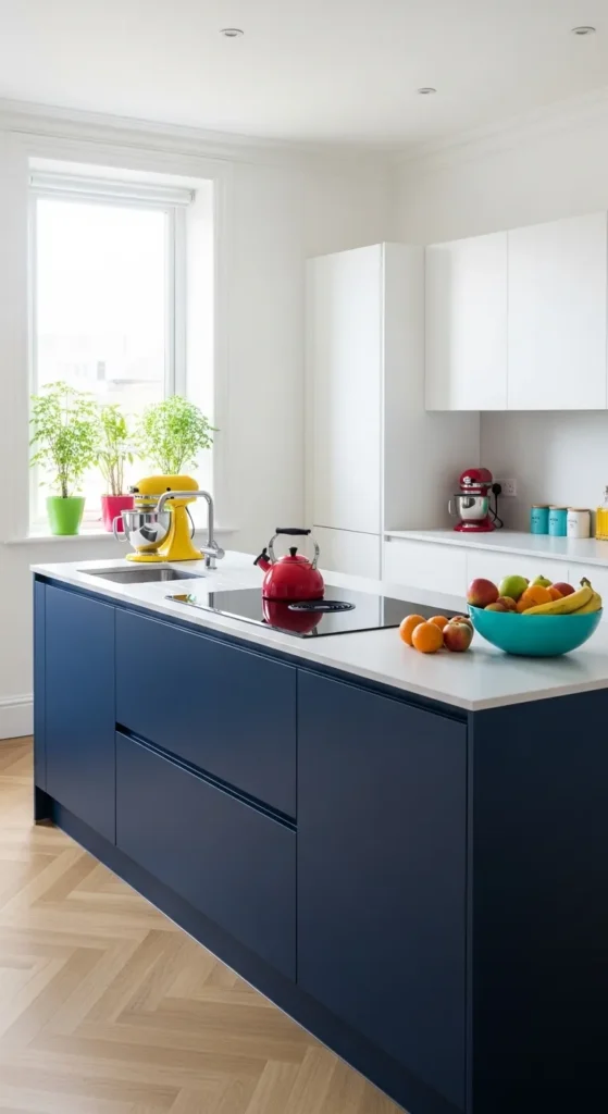 Bold Color Accents in Modern Kitchens