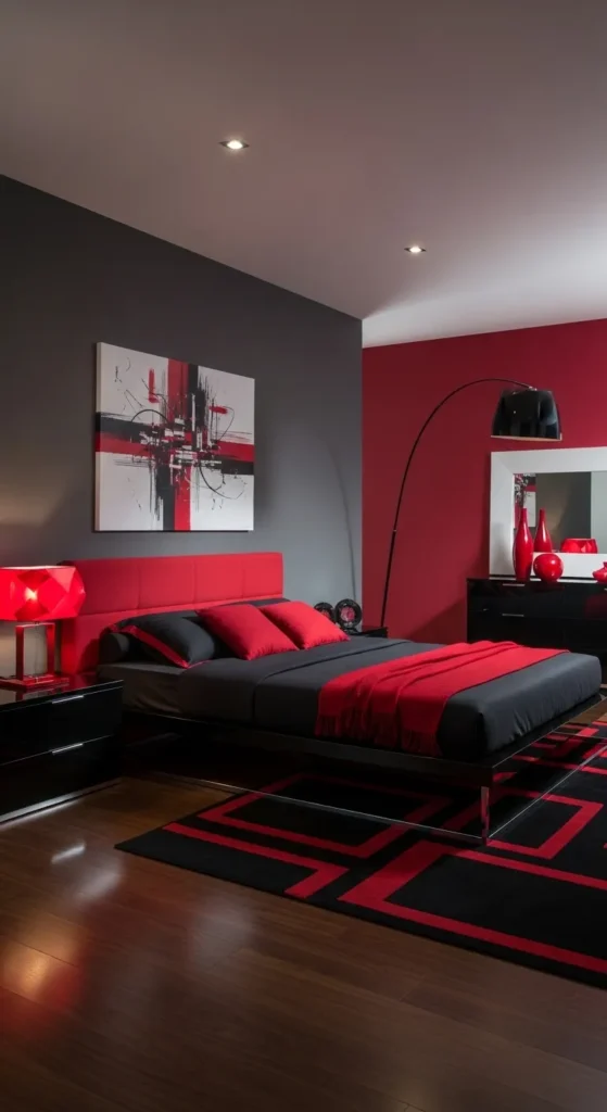  Bold Red and Black for a Fierce Look