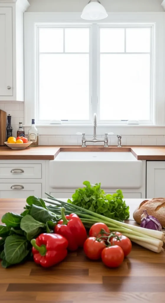 Butcher Block Countertop Warmth