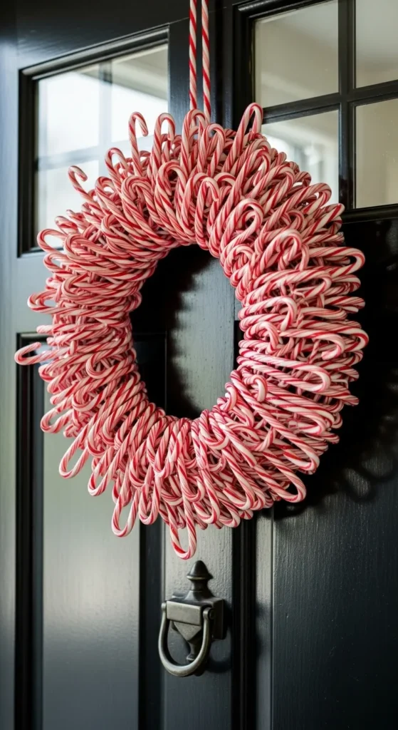 Candy Cane Wreath