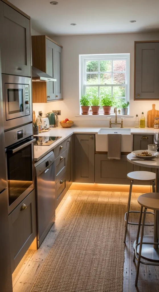 Compact U-Shaped Kitchen Design