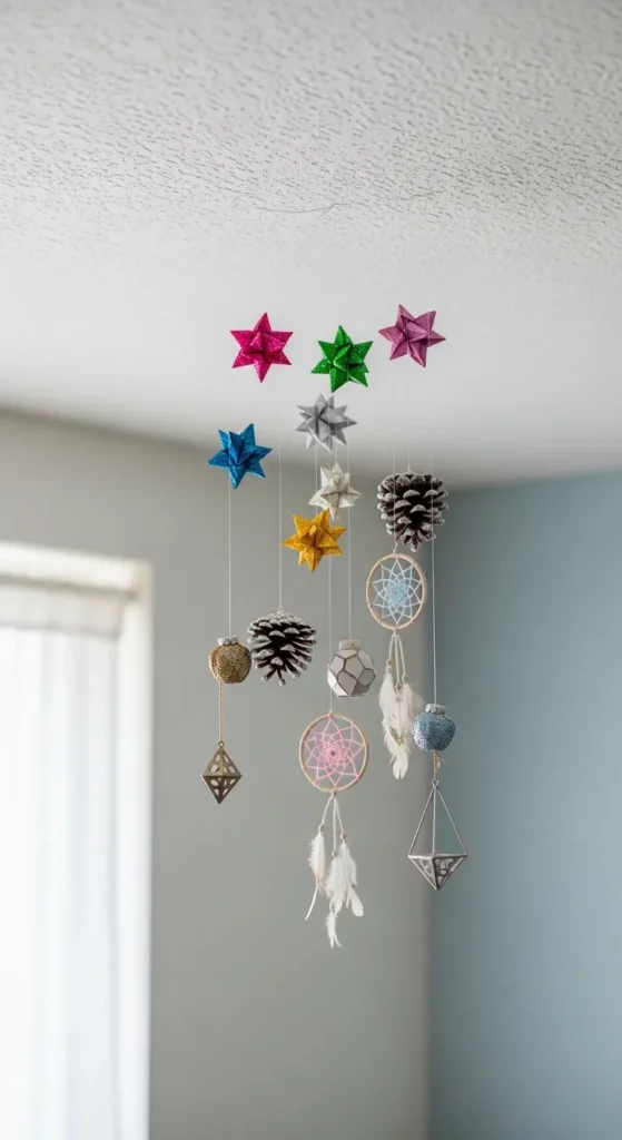 DIY Christmas Hanging Ornaments Cluster