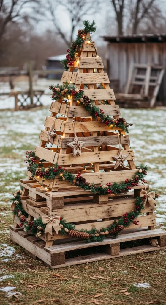 Outdoor Christmas Decoration Ideas 2026: Farmhouse Style