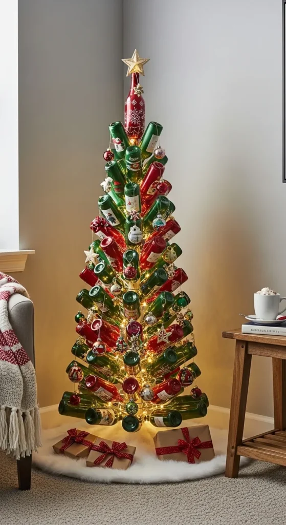 DIY Recycled Bottle Christmas Tree