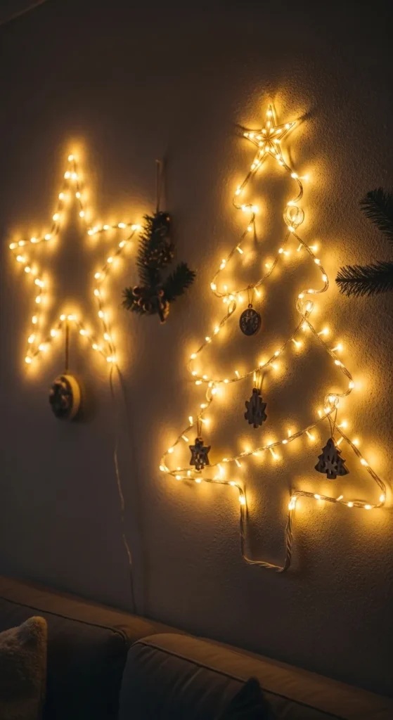  Floating Christmas Shelves with Holiday Accents