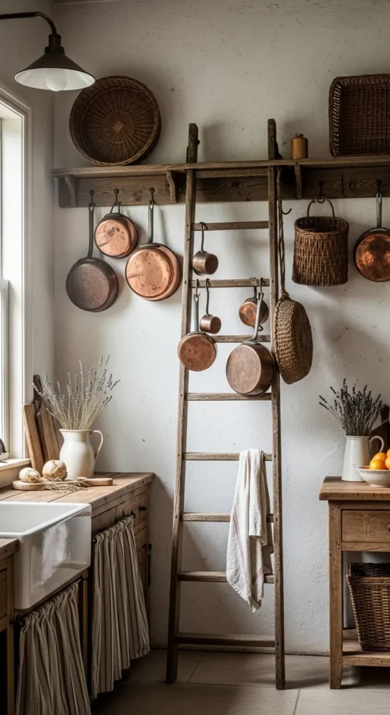 Farmhouse Kitchen Display Ladder