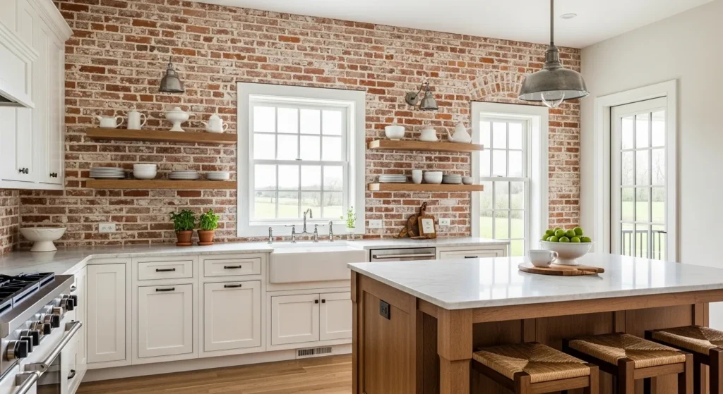 Farmhouse White Kitchen Cabinets