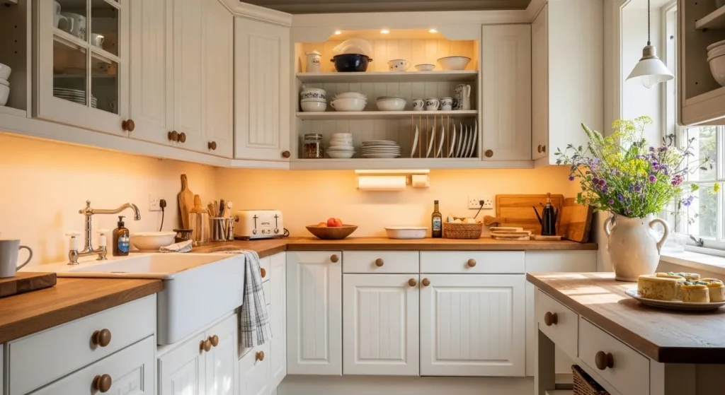 Farmhouse White Kitchen Cabinets