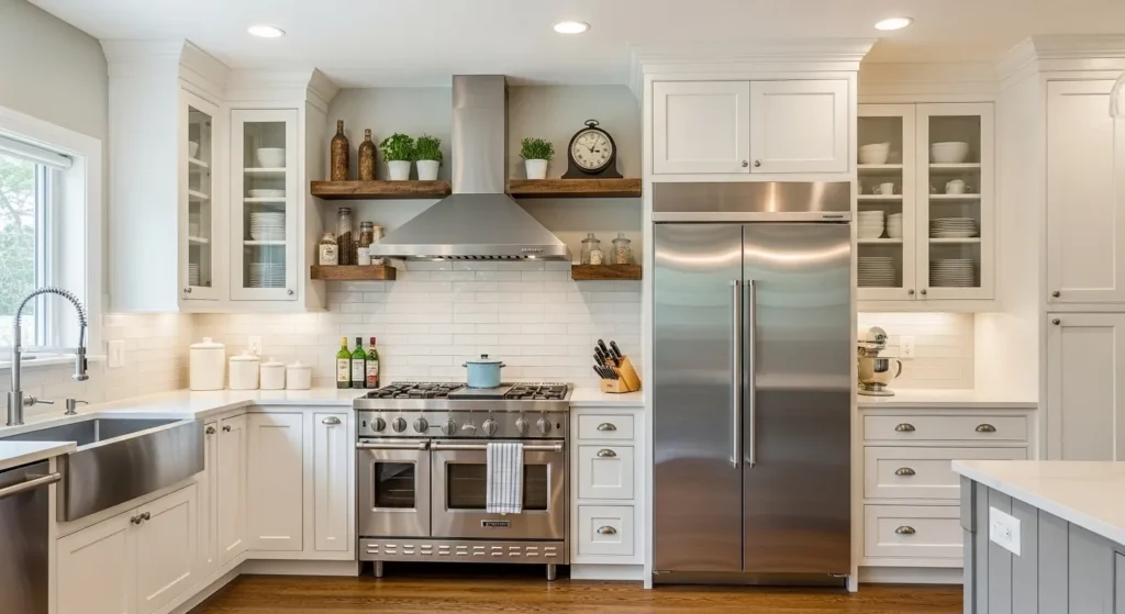Farmhouse White Kitchen Cabinets
