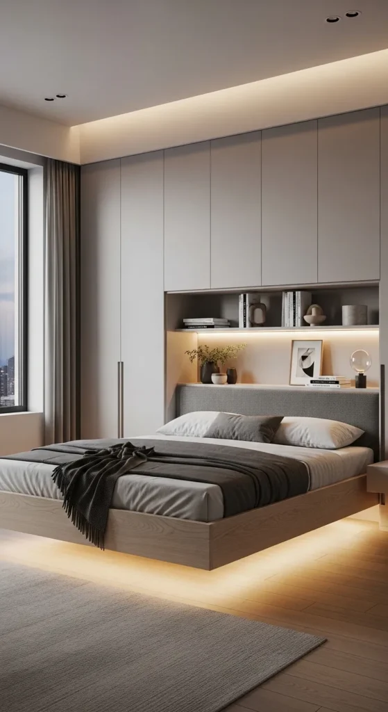 Floating Bed & Hidden Storage