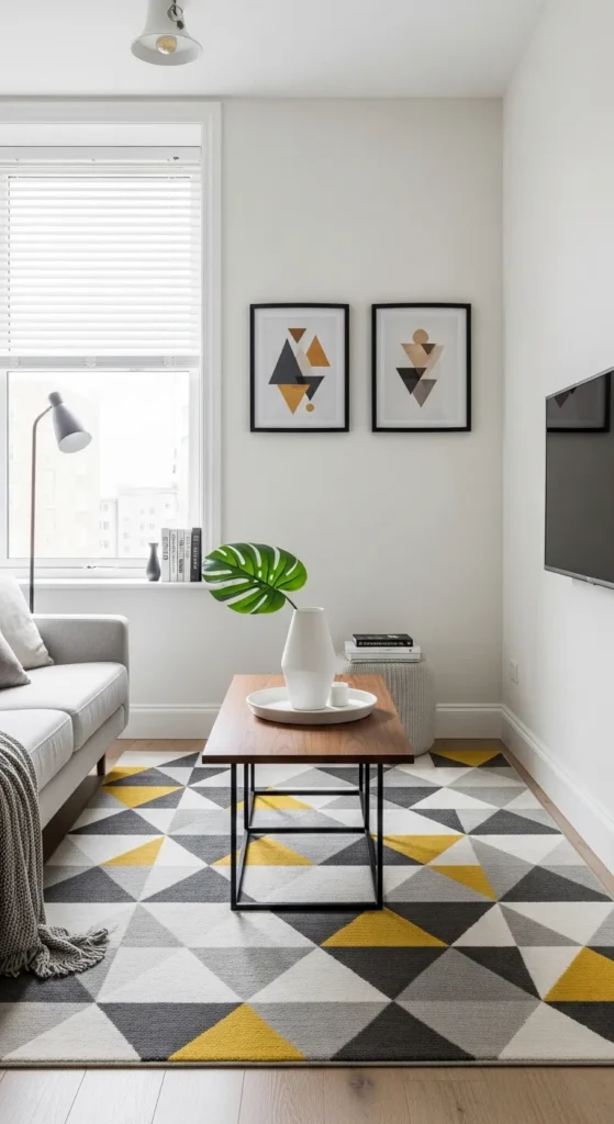 Geometric Rugs and Simple Decor
