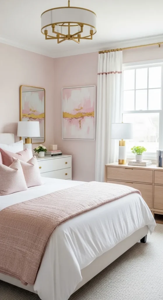 Glamorous Pink and Gold Bedrooms