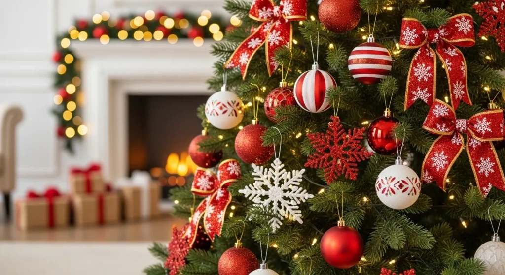 22 Red and White Christmas Tree 2026 Elegant