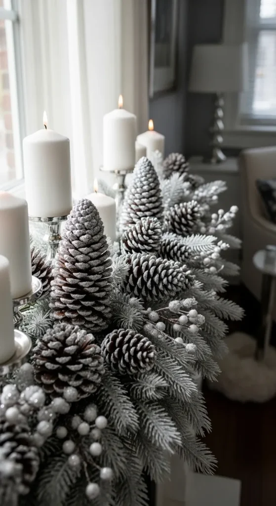 Glitter Accents on Pinecones