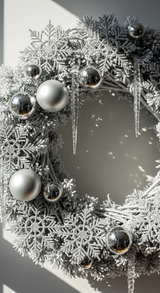 Glitter Snowflake Wreath