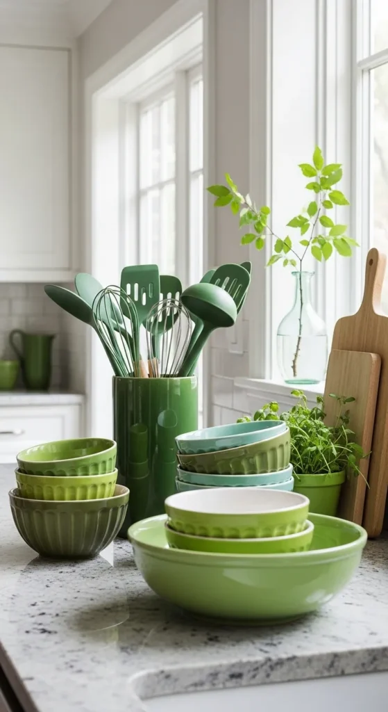 Green Kitchen Accessories