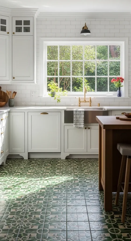 Green Tile Flooring