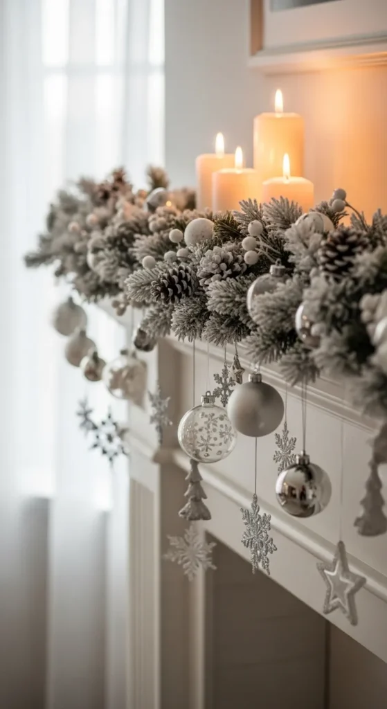 Hanging Ornaments from Mantle