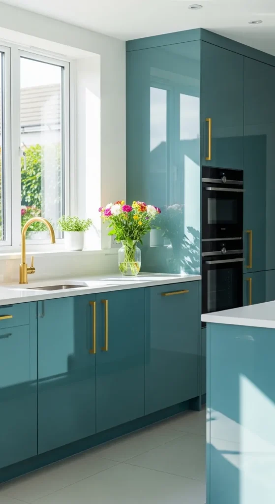 High-Gloss Color Cabinets