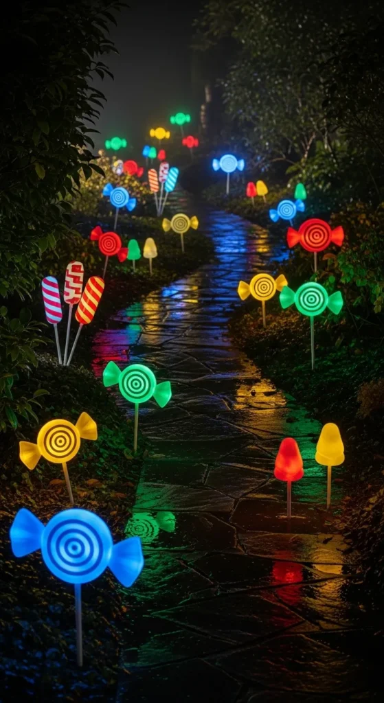 LED Christmas Candy Stakes
