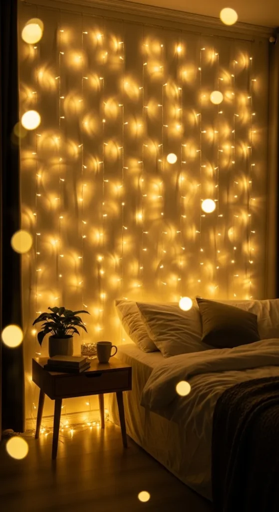 Christmas Lights in the Bedroom