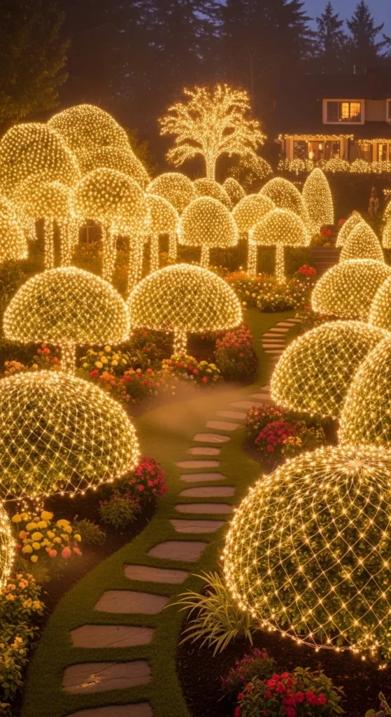 LED Net Lights for Trees and Shrubs