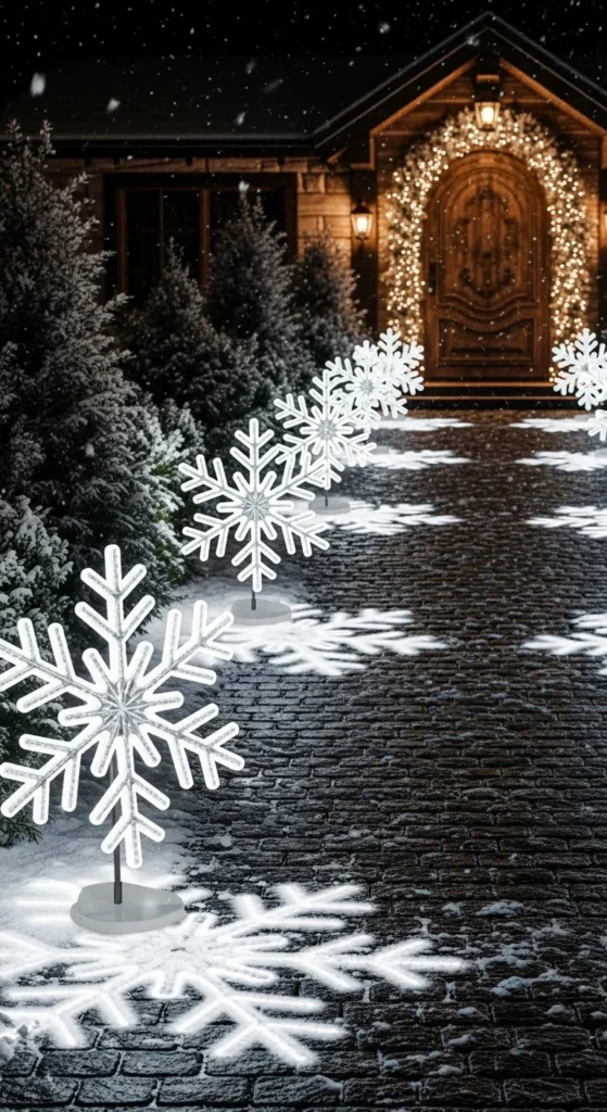LED Snowflake Pathway Lights