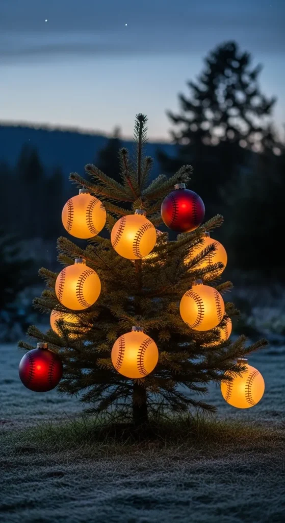 Lighted Outdoor Ornaments Tree