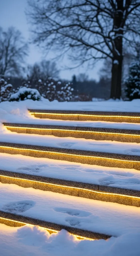 Lighted Outdoor Steps