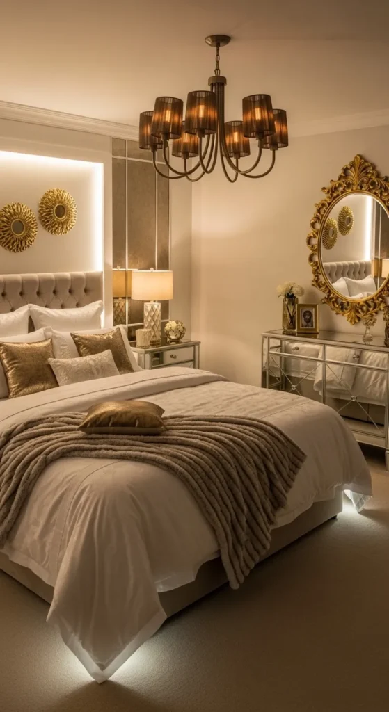 Metallic Accents & Glam
