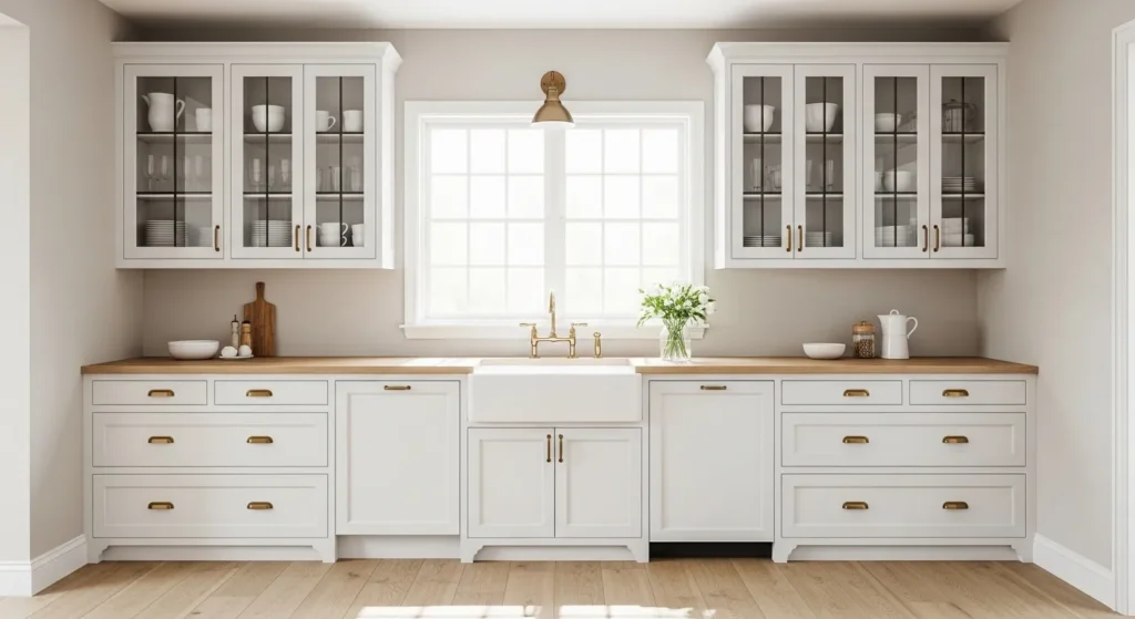 Farmhouse White Kitchen Cabinets Ideas