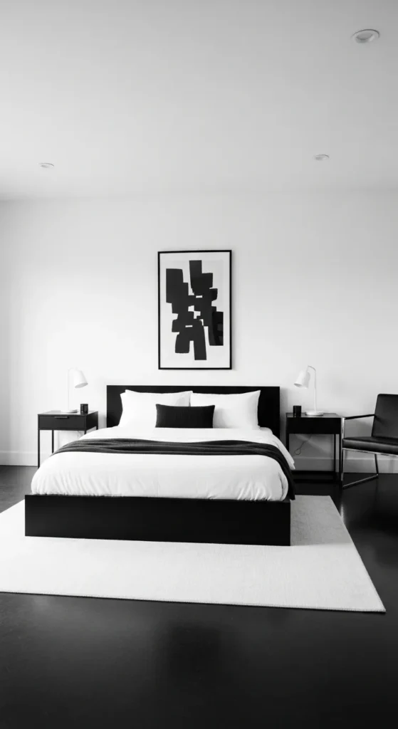 Monochrome and Minimalist Chic Bedroom