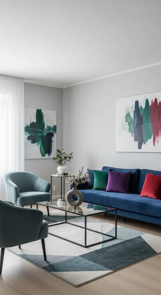 Muted Jewel Tones with Clean Lines