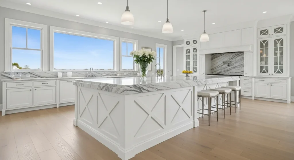 Farmhouse White Kitchen Cabinets Ideas