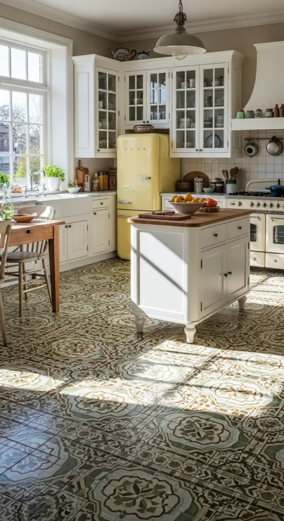 Patterned Farmhouse Floor Tiles