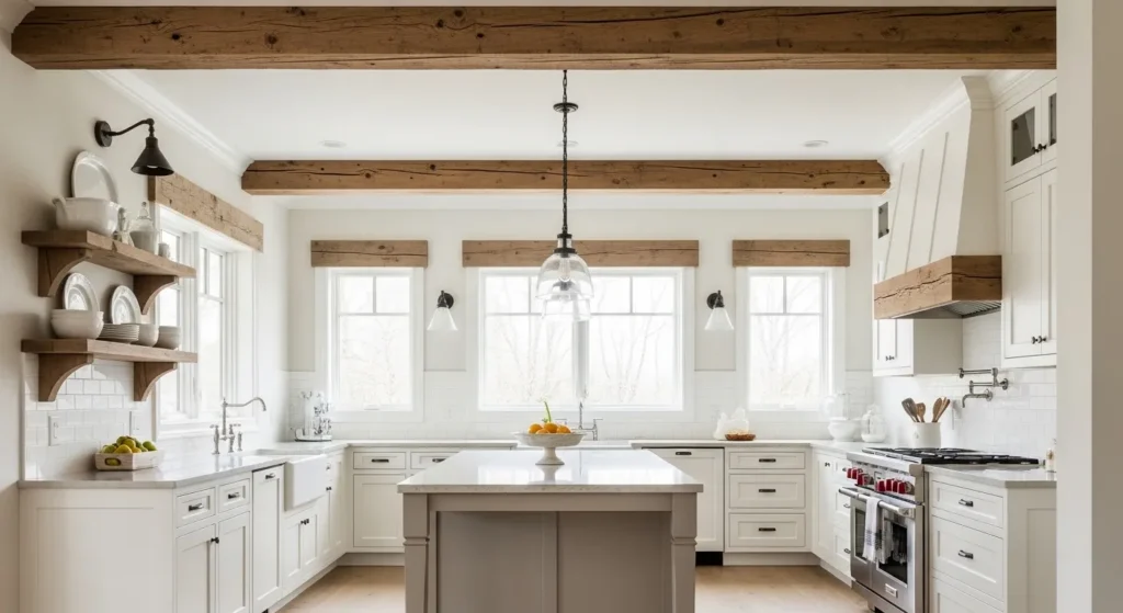 Farmhouse White Kitchen Cabinets Ideas
