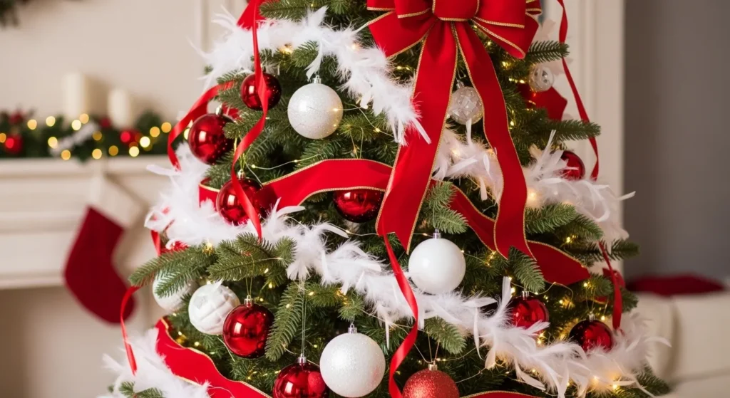 22 Red and White Christmas Tree 2026 Elegant